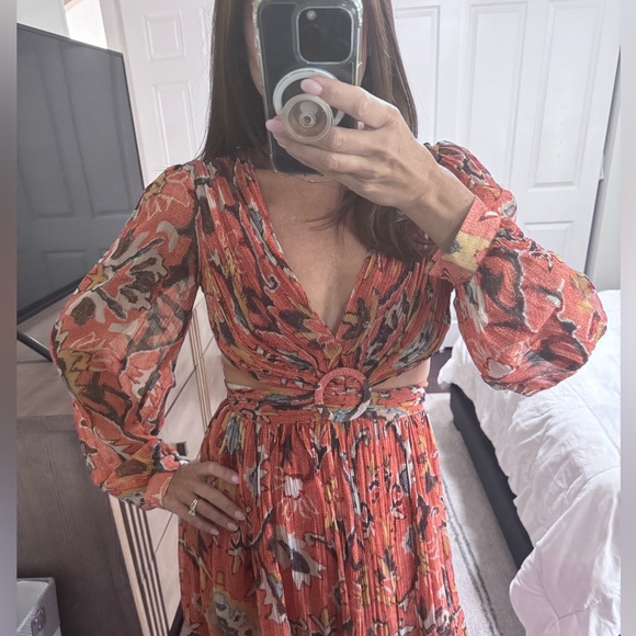 HANNAH ARTWEAR Rio Open-back Cutout Floral-print Georgette Maxi Dress Size XS/0 - Picture 10 of 12